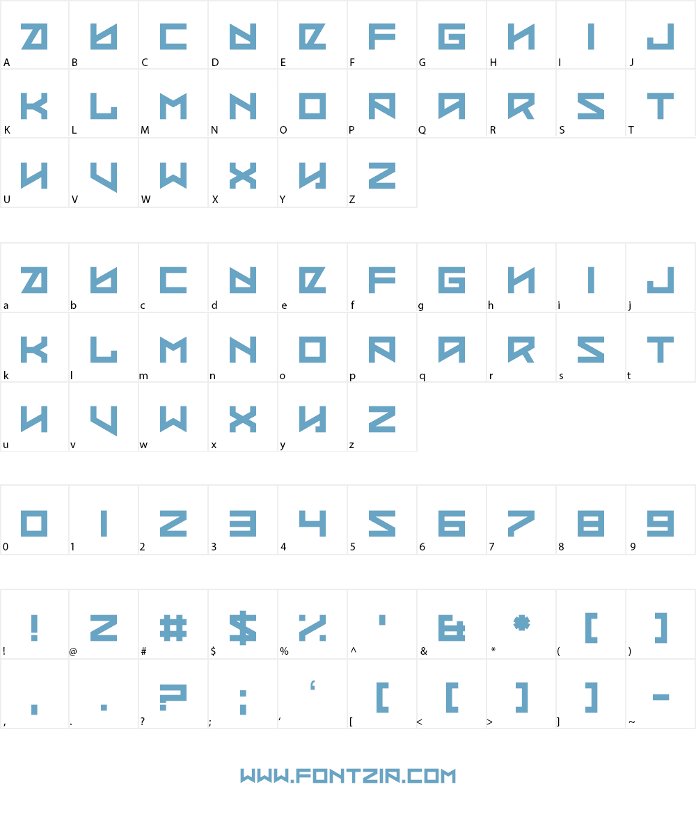 Coded Message Font Character